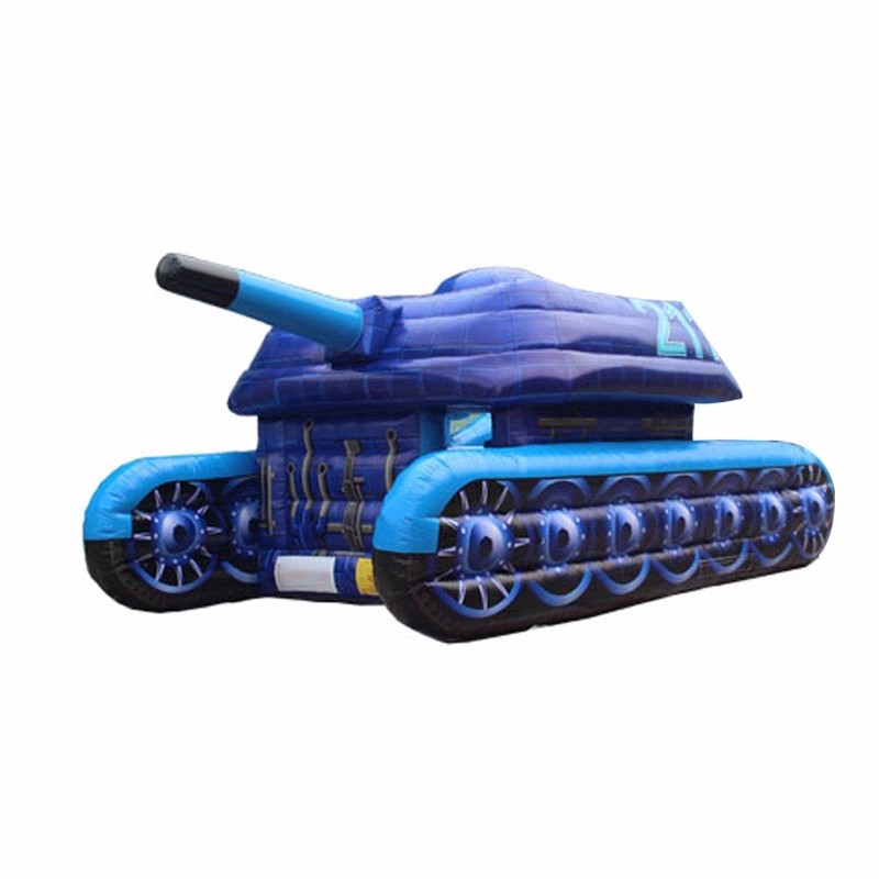 叠彩蓝色充气坦克